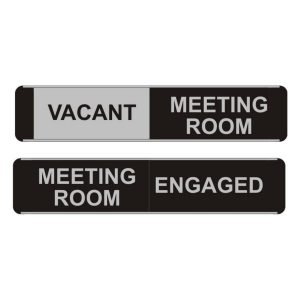 Vacant Engaged Meeting Room Sliding Door Sign