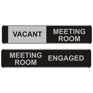 Vacant Engaged Meeting Room Sliding Door Sign