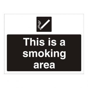 This Is A Smoking Area Sign