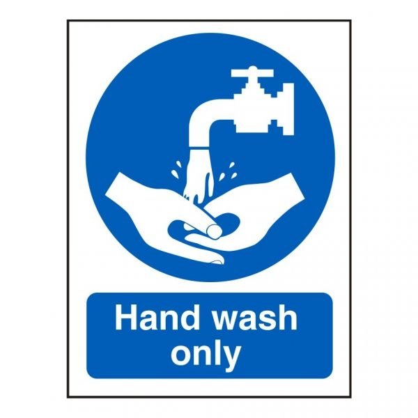 Hand Wash Only Sign