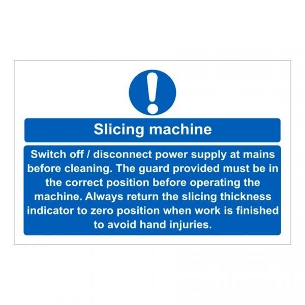 Slicing Machine Sign