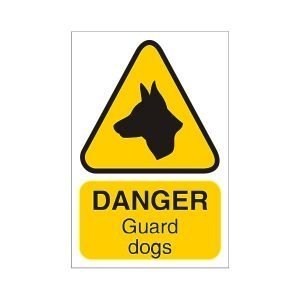 Danger Guard Dogs Sign