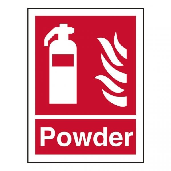 Fire Extinguisher Powder Sign