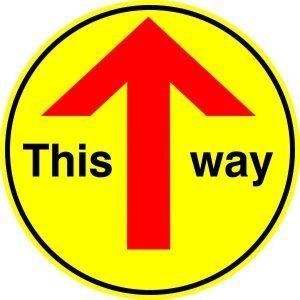 This Way Floor Sticker Sign (Pack Of 2)