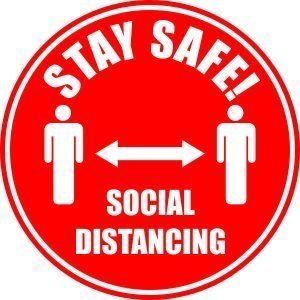 Social Distance Floor Stickers (Pack of 2)