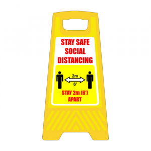 Social Distance Free Standing Floor Sign