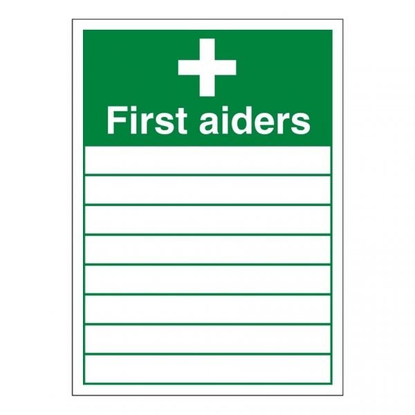 First Aiders Sign