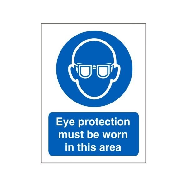 Eye Protection Must Be Worn In This Area Sign