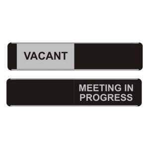 Vacant Meeting in Progress Sliding Door Sign