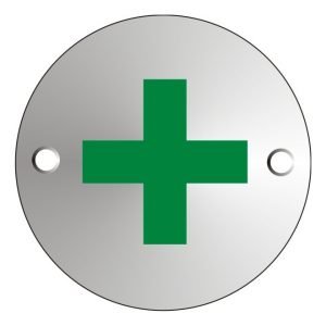 First Aid Satin Anodised Office Door Sign