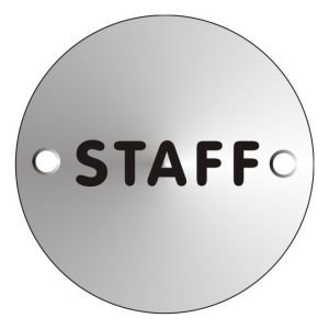 Staff Satin Anodised Office Door Sign