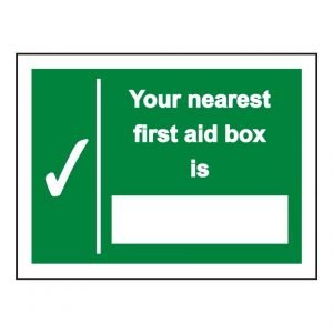 Your Nearest First Aid Box Sign