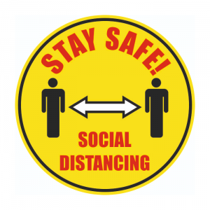 Social Distance Floor Stickers (Pack of 2)