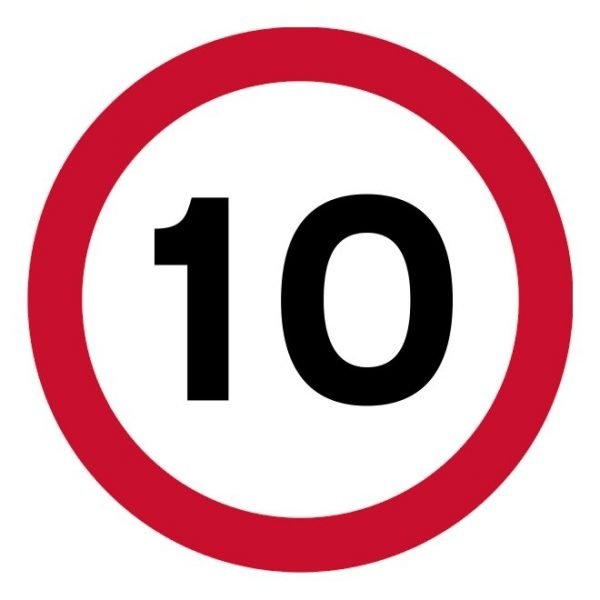 10 MPH Speed Limit Sign