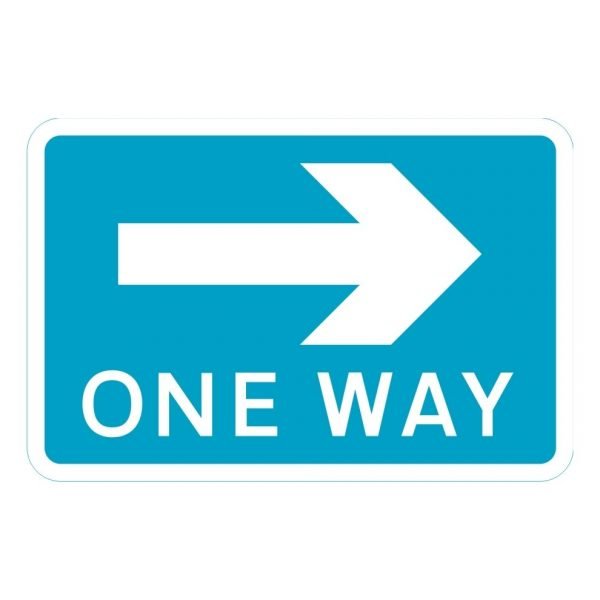 One Way Right Sign