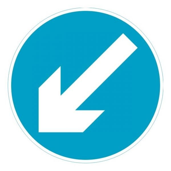 Keep Left Sign