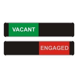 Vacant Engaged Sliding Door Sign