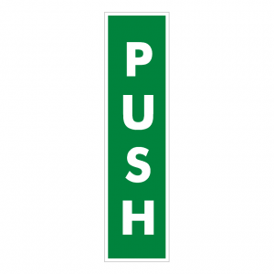 Push Vertical Text Sign