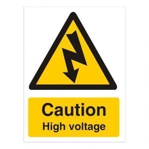 Caution High Voltage Sign