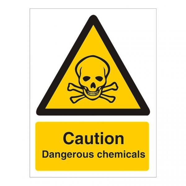 Caution Dangerous Chemicals Sign