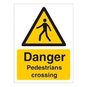 Danger Pedestrians Crossing Sign