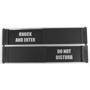 Knock and Enter Do Not Disturb Sliding Door Sign